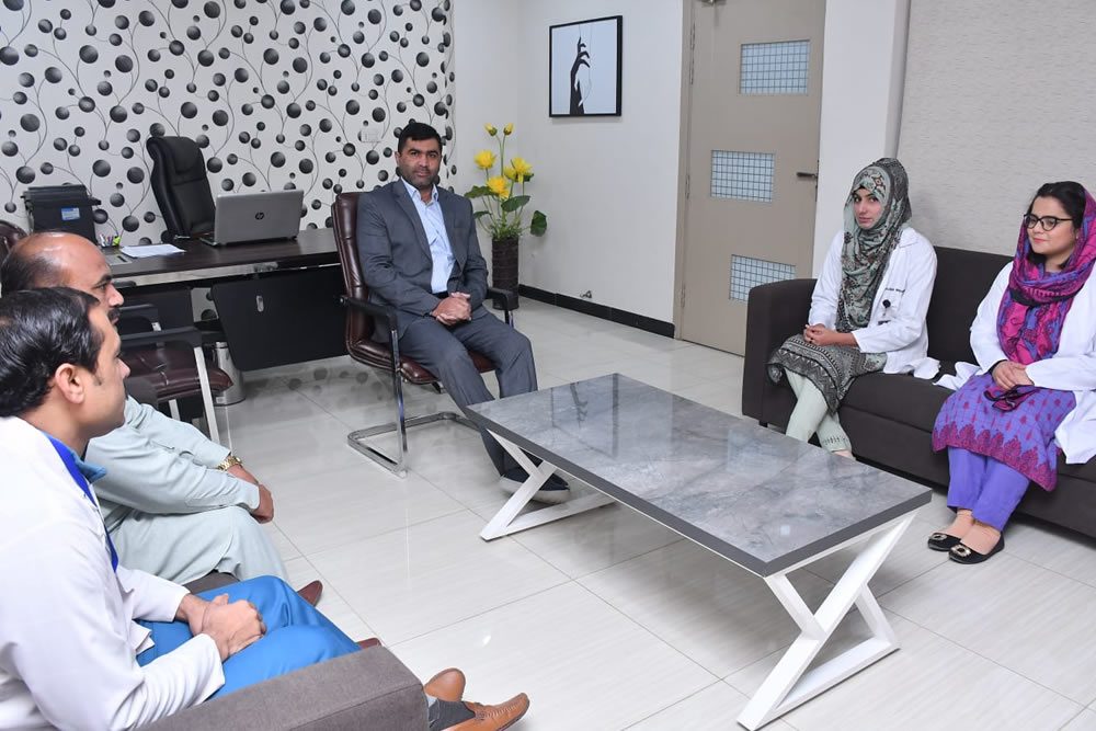 SCTI doctors and psychologists meeting at the centre in Islamabad