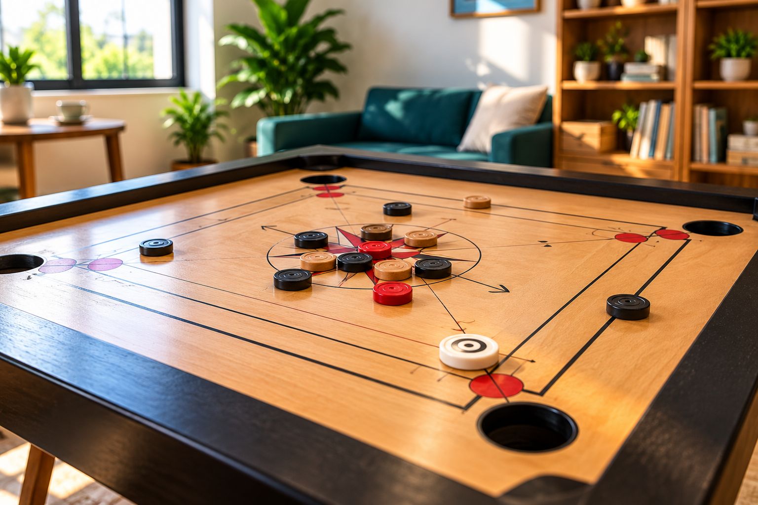 Carrom board and indoor games for patients at the rehabilitation centre